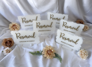 Acrylic Reserved Signs